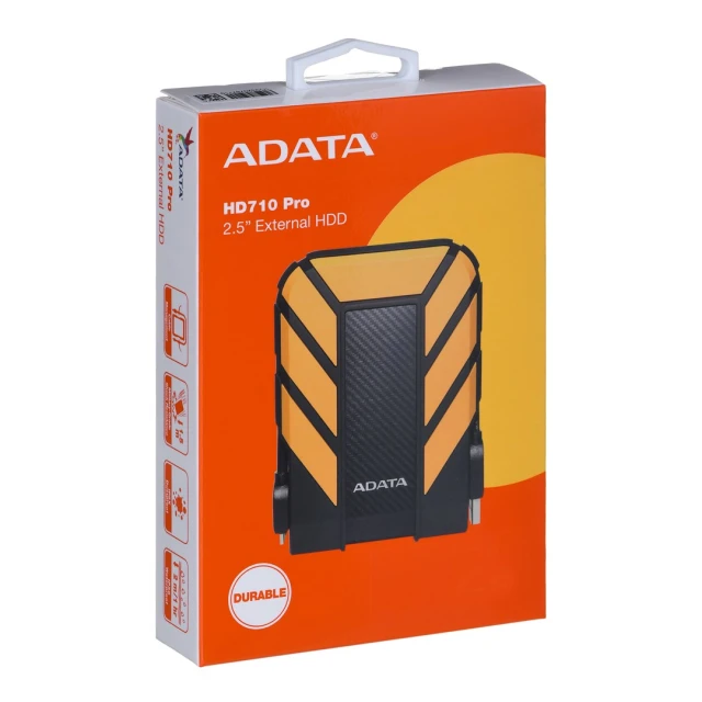 Зовнішній жорсткий диск Adata HD710 Pro 1TB USB 3.2 Yellow (4713218460660)