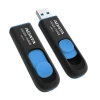 USB-флешка Adata UV128 64 ГБ USB 3.0 Black/Blue (4713435797150)
