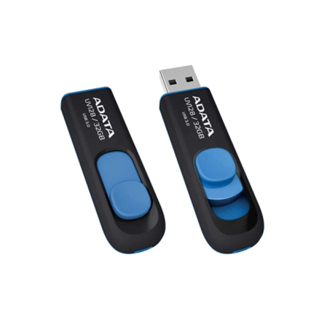 USB-флешка Adata UV128 64 ГБ USB 3.0 Black/Blue (4713435797150)