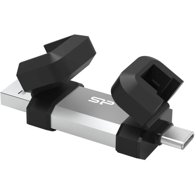 USB-флеш-накопичувач Silicon Power Mobile C51 128 ГБ USB Type-A і USB Type-C Silver (4713436155577)