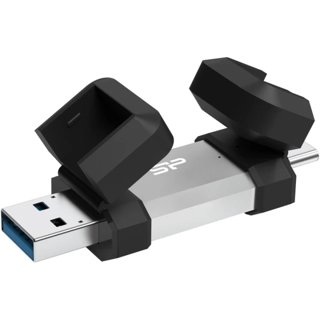 USB-флеш-накопичувач Silicon Power Mobile C51 128 ГБ USB Type-A і USB Type-C Silver (4713436155577)