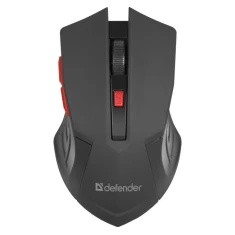 Миша Defender Accura MM-275 бездротова оптична 1600 DPI Black Red (4714033522762)
