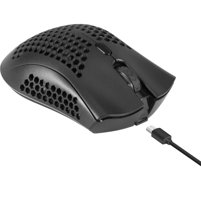 Миша Defender GM-709L Warlock бездротова ігрова RGB 2400 DPI перфорована (4714033527095)