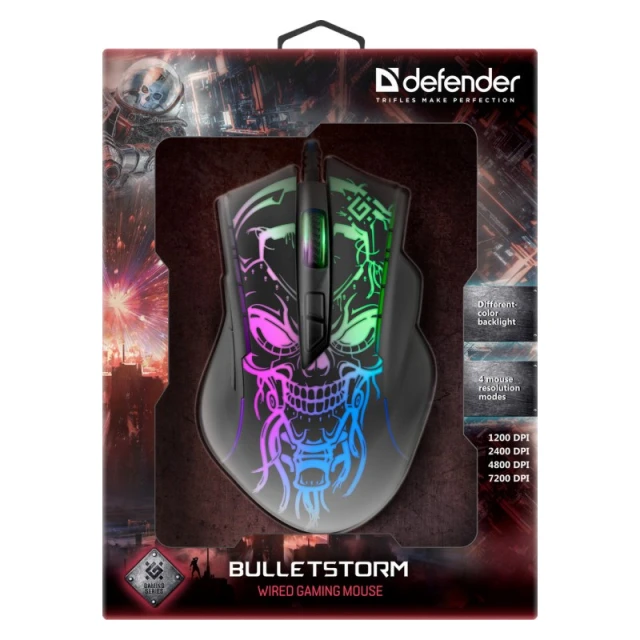 Миша Defender Bulletstorm GM-928 ігрова 7200 DPI (4714033529280)