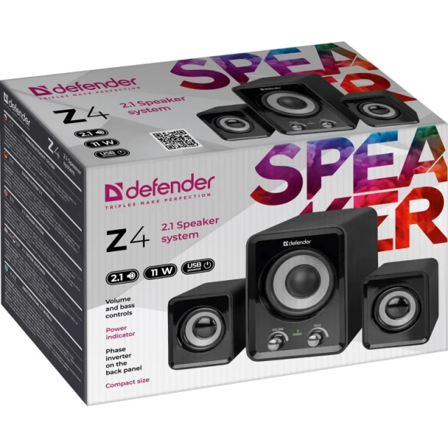 Акустична система Defender Z4 2.1 11 Вт USB (4714033655088)