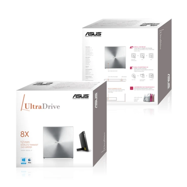 Зовнішній Asus DVD±RW привід SDRW-08U5S-U USB 2.0 Silver (4716659407454)