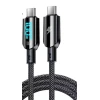 Кабель Vakoss USB-C — USB-C з дисплеєм 100 Вт 5 А (4718308901535)