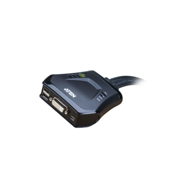 KVM-перемикач Aten 2-портовий USB DVI з дистанційним вибором портів (4719264640315)