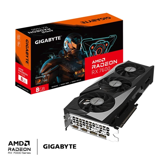 Відеокарта Gigabyte Radeon RX 7600 GAMING OC 8GB GDDR6 (4719331313425)