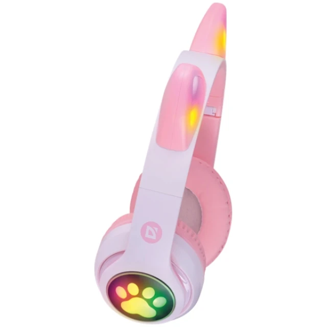 Навушники бездротові Defender Freemotion B585 Led Pink Bluetooth (63585)