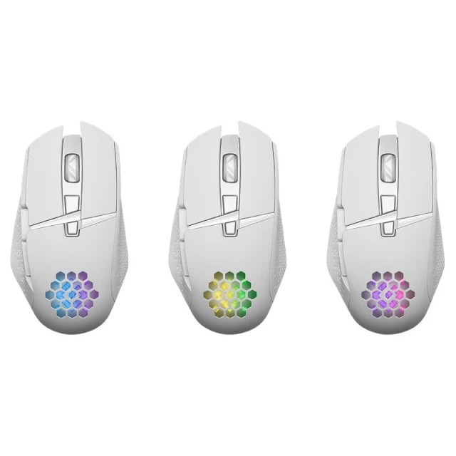 Мышь Defender GM-514 Glory беспроводная оптическая RGB 3200 DPI White (4745090820515)