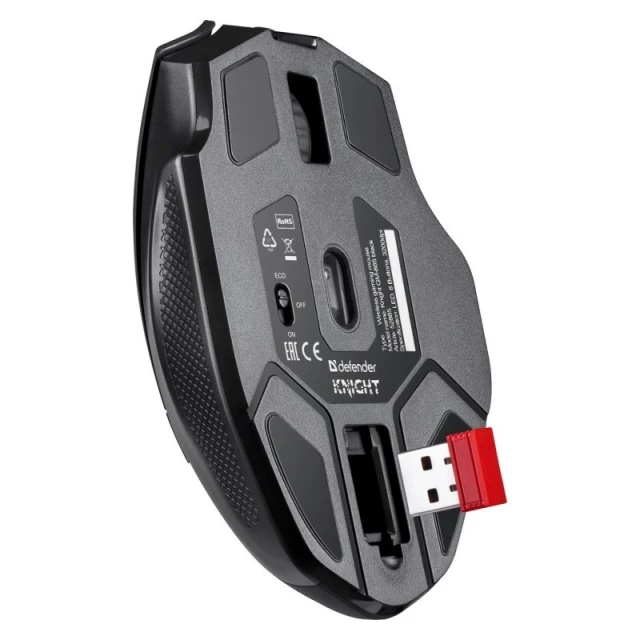 Миша Defender Knight GM-885 бездротова RF 3200 DPI Black (4745090822748)