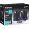 Акустична система Defender Rocket 2.0 6 Вт LED USB Black (4745091891811)