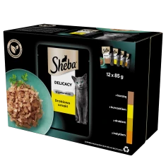 Влажный корм для кошек Sheba Delicacy с курицей, индейкой, уткой, птицей 12 шт x 85 г (4770608256159)