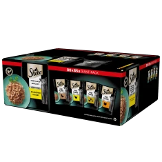 Вологий корм для котів Sheba Delicacy Птахові смаки у желе 80 шт x 85 г (4770608257835)