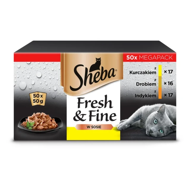 Вологий корм для котів Sheba Fresh & Fine 50 шт x 50 г (4770608260286)