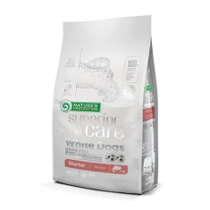 Сухой корм для щенков NATURE'S PROTECTION White Dogs Grain Free с лососем Starter All Breeds 1,5 кг (4771317456694)