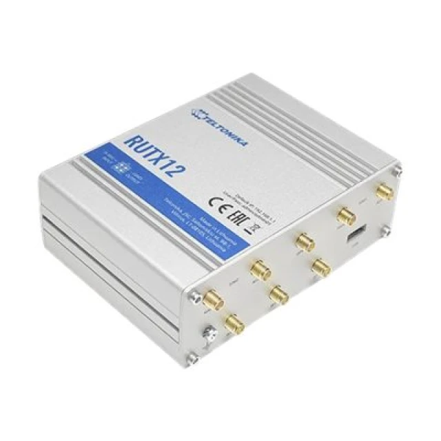 Промисловий маршрутизатор Teltonika RUTX12 з двома модулями LTE категорії 6 (4779051843831)