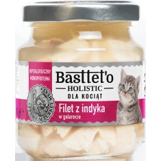 Вологий корм для кошенят Basttet'o Holistic філе з індички в желе 130 г (4820185494663)