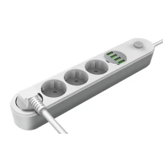 Зарядна станція ColorWay CW-CHE44W 4 розетки 4 USB 2 м White (4823094904667)