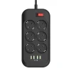 Зарядна станція ColorWay CW-CHE64B 6 розеток 4 USB 2 м Black (4823094917933)