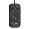 Зарядна станція ColorWay CW-CHE64B 6 розеток 4 USB 2 м Black (4823094917933)