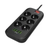 Зарядна станція ColorWay CW-CHE64B 6 розеток 4 USB 2 м Black (4823094917933)