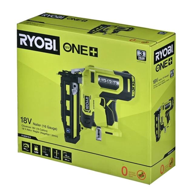 Гвоздезабивач акумуляторний Ryobi 18V ONE+ R16GN18G (4892210196217)
