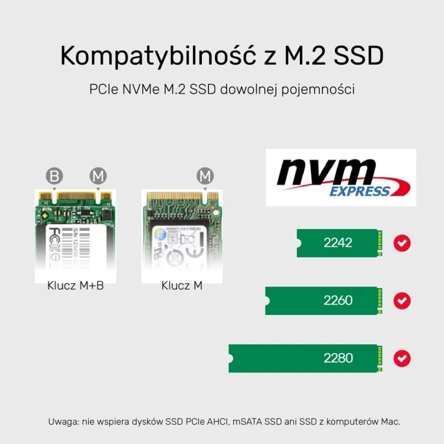 Зовнішня кишеня Unitek для 2x M.2 NVMe/PCIe з клонуванням (4894160045829)