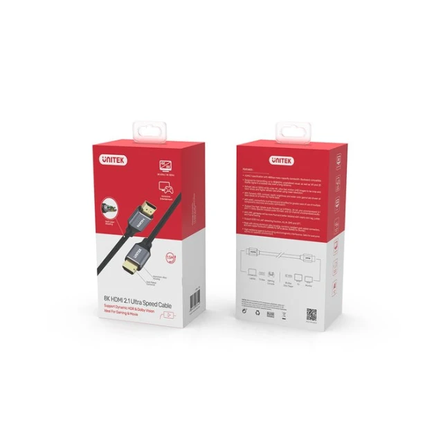 Кабель Unitek HDMI 2.1 C140W 8K 60 Гц 4K 120 Гц 5 м (4894160047540)
