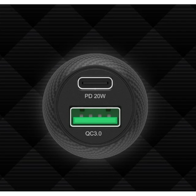 Автомобильное зарядное устройство Unitek P1400A 38 Вт USB-A USB-C QC3.0 (4894160047830)