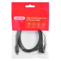 Кабель-адаптер Unitek USB-C — USB-A M/F 10 Gbps 60 Вт 1 м (4894160049377)