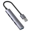 USB-хаб Unitek USB-A 1x USB-A 5 Gbps 3x USB-A 2.0 алюмінієвий (4894160050090)