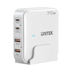 Зарядна станція Unitek GaN 70W 2x USB-A 2x USB-C White (4894160051028)