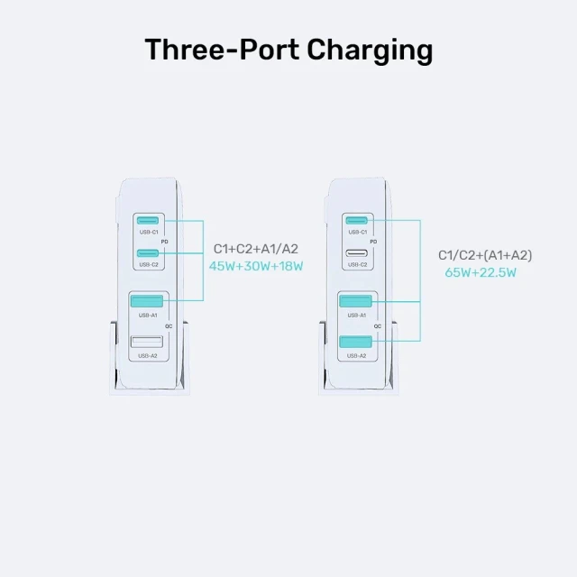 Зарядна станція Unitek P1229ABK01-EU GaN 100 Вт 2x USB-A 2x USB-C Black (4894160051066)