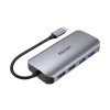USB-хаб Unitek USB-C 2 x HDMI 4K RJ45 кардридер SD PD 100 Вт 5 Гбит/с (4894160052254)