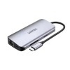 USB-хаб Unitek USB-C 2 x HDMI 4K RJ45 кардридер SD PD 100 Вт 5 Гбит/с (4894160052254)