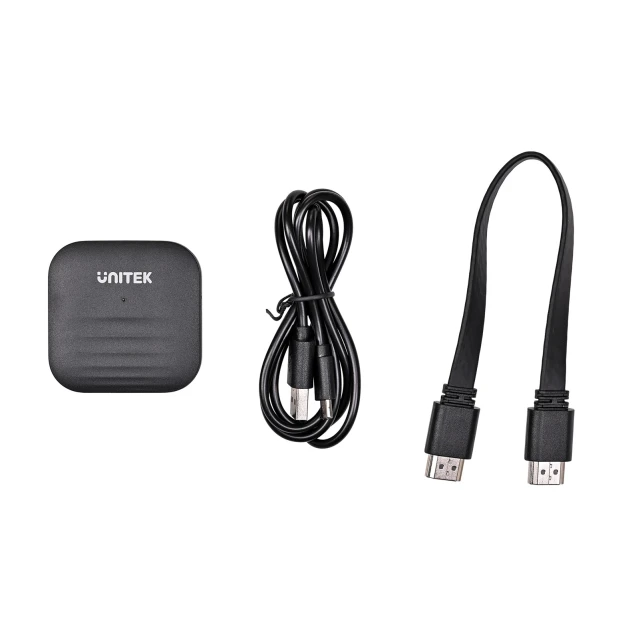 Бездротовий передавач Unitek HDMI USB-C до 50 м Black (4894160052384)