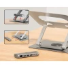 Підставка для ноутбука + Unitek Hub USB-C HDMI 1.4 4K PD 100 Вт (4894160053633)