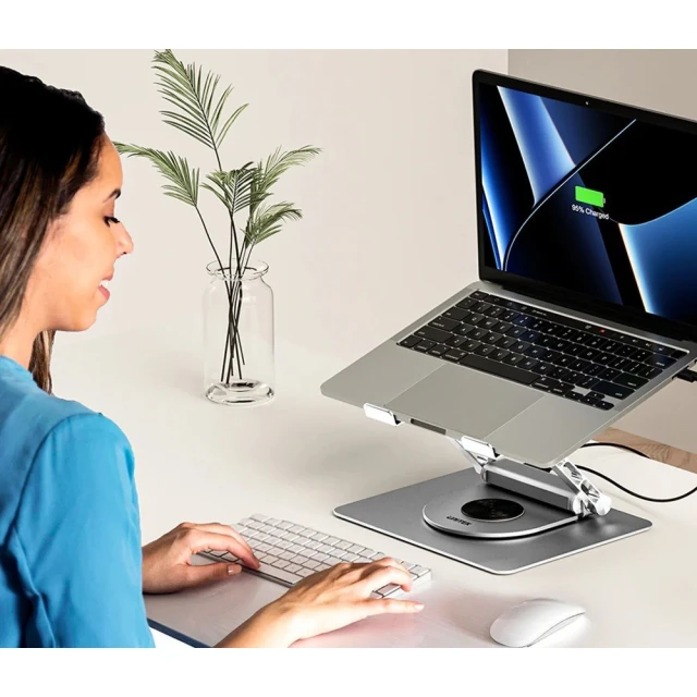 Підставка для ноутбука + Unitek Hub USB-C HDMI 1.4 4K PD 100 Вт (4894160053633)