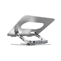 Підставка для ноутбука + Unitek Hub USB-C HDMI 1.4 4K PD 100 Вт (4894160053633)