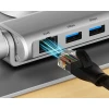 Підставка для ноутбука + Unitek Hub USB-C HDMI 1.4 4K PD 100 Вт (4894160053633)