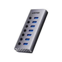 USB-хаб Unitek USB-A 3.0 7в1 5 Gbps з перемикачем (4894160055224)