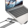Підставка для ноутбука регульована з хабом Unitek USB-C/A HDMI 2.0 PD 100 W (4894160057938)