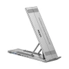 Підставка для ноутбука регульована з хабом Unitek USB-C/A HDMI 2.0 PD 100 W (4894160057938)