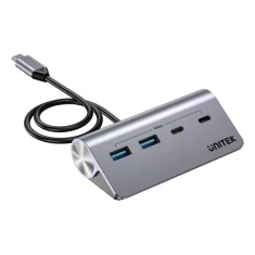 USB-хаб алюмінієвий Unitek USB-A/C 2x USB-A 2x USB-C 5 Gbps (4894160058546)