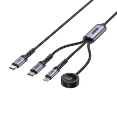 Кабель Unitek USB-C 3 в 1 USB-C + Lightning + Apple Watch PD 100 Вт 480 Мбіт/с 1,2 м (4894160060105)