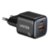 Мережевий зарядний пристрій Unitek GaN USB-C + USB-A 20 Вт Black (4894160060259)