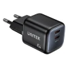 Мережевий зарядний пристрій Unitek GaN 45 Вт 2x USB-C PD 3.0 QC Black (4894160060280)