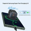 Мережевий зарядний пристрій Unitek GaN 45 Вт 2x USB-C PD 3.0 QC Black (4894160060280)